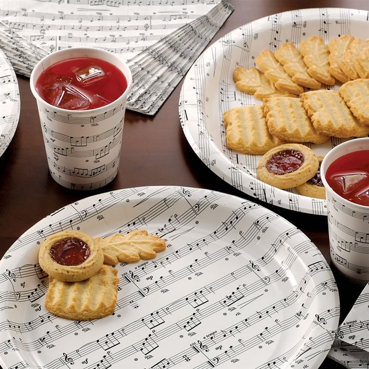 Music Score Paper Cups