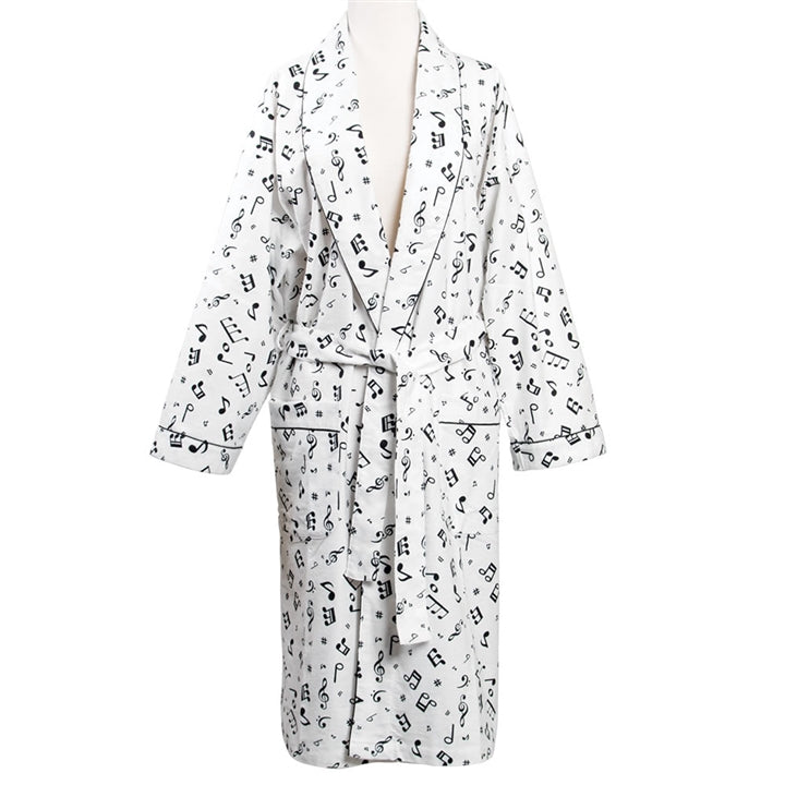 Women's Flannel Music Motif Robe at The Music Stand Women's Flannel Music Motif Robe at The Music Stand