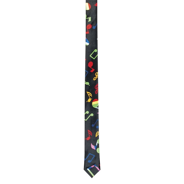Festive Notes Narrow Necktie
