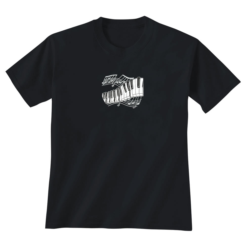 Silvery Keyboard and Staff T-Shirt