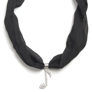 Eighth Note Mini Scarf Necklace