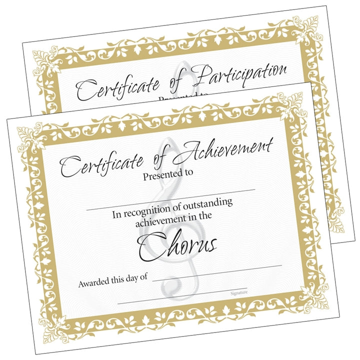 Chorus Certificates, Set of 10