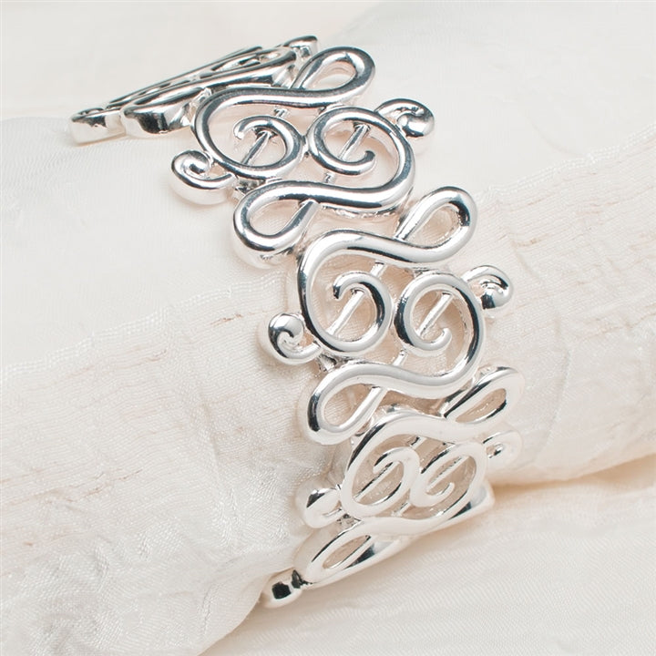 G-Clef Links Stretch Bracelet