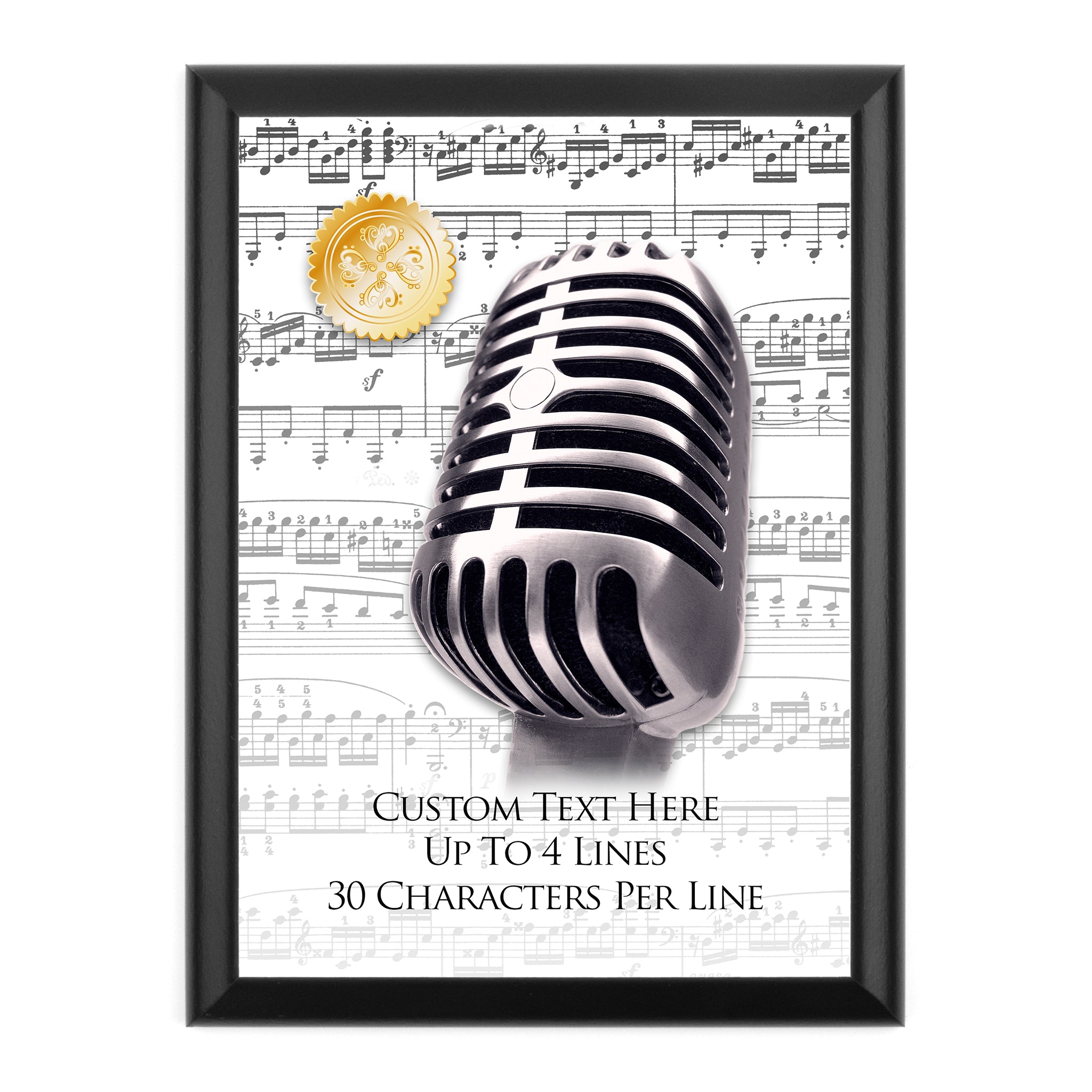 Personalized Music Award Wall Plaque