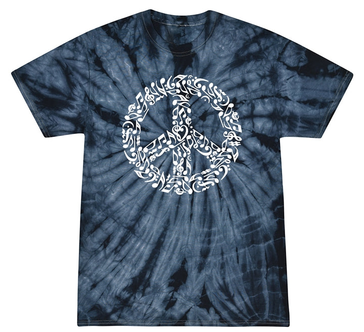 Music Peace Sign Tie Dye T-Shirt