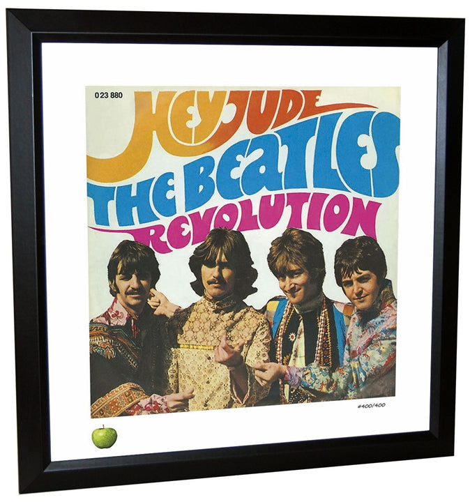 Beatles 'Hey Jude' Single Framed Lithograph at The Music Stand
