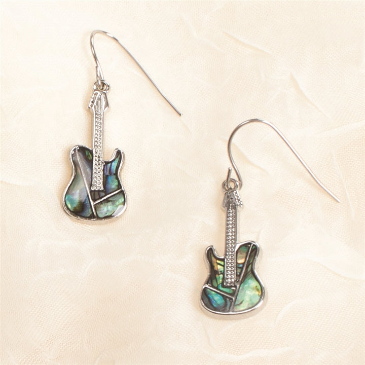 Abalone Guitar Earrings