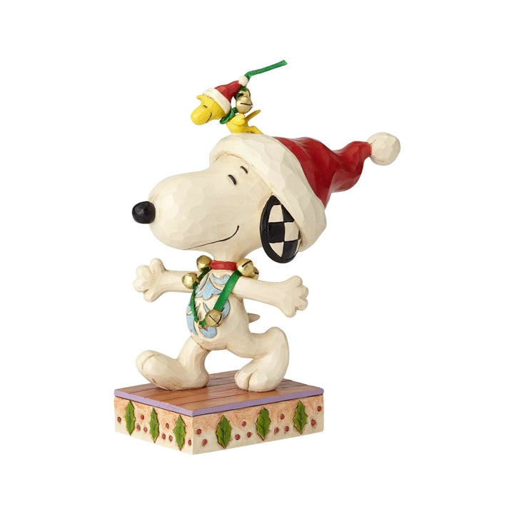 Snoopy and Woodstock Jingle Bells Statue