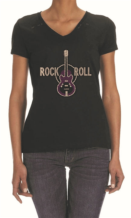 Rhinestone 'Rock-N-Roll' Women's Tee