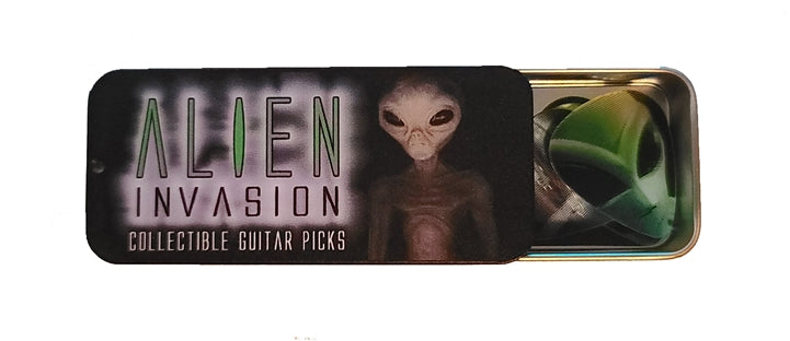 Alien Invasion Guitar Picks Tin, Set of 12 Picks