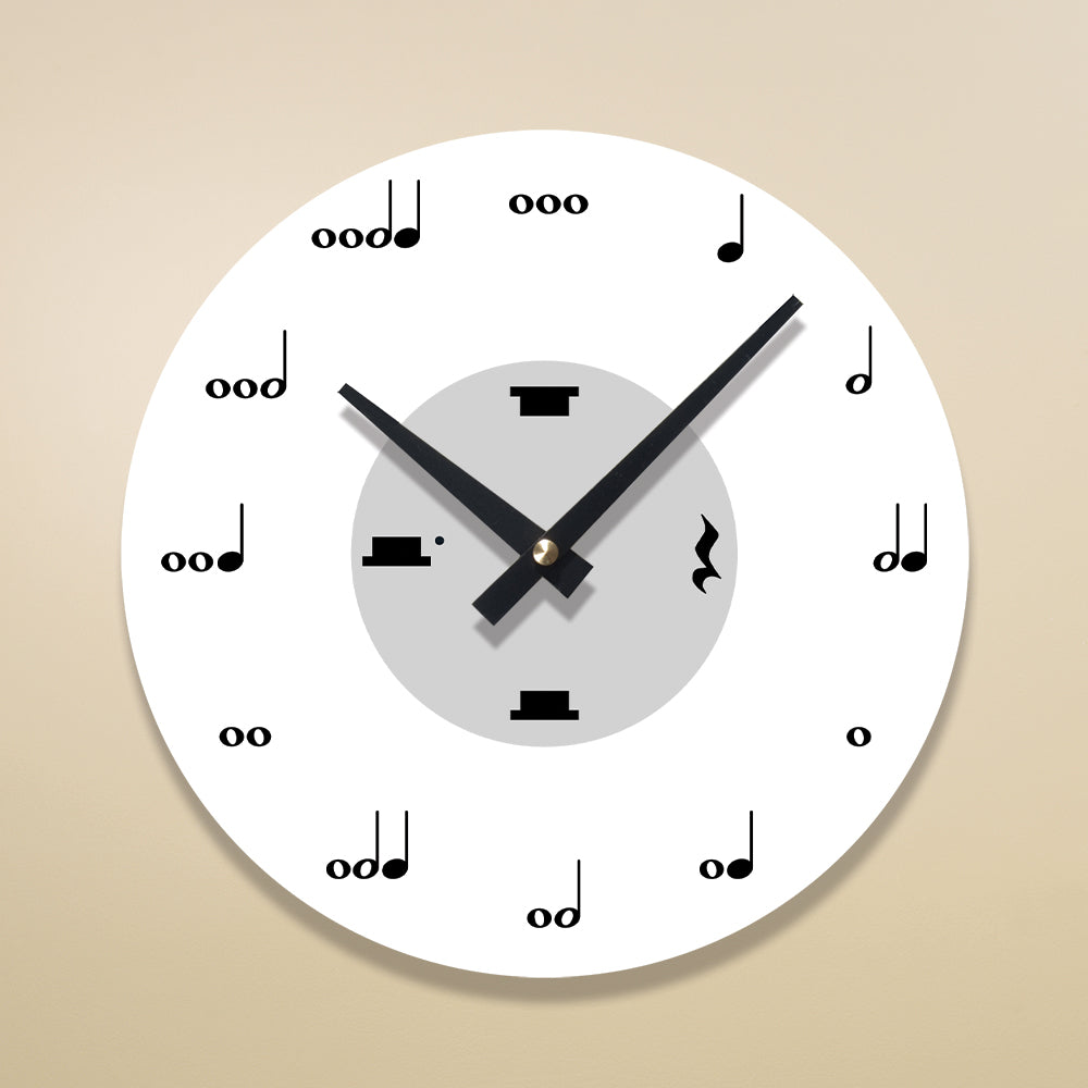 Music Notes and Rests Wall Clock