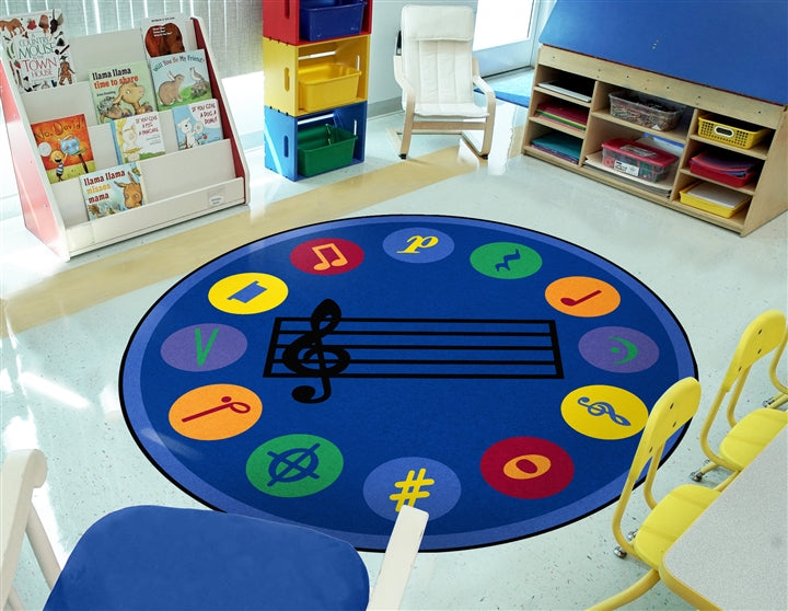 Music Room Round Rug