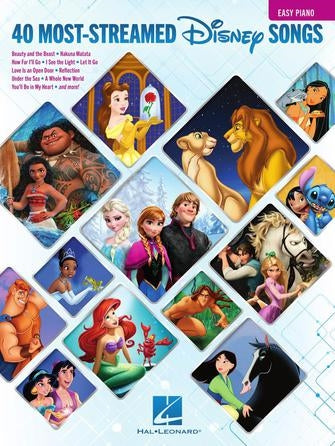 40 Most Streamed Disney Songs Easy Piano Book