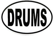 Oval 'Drums' Bumper Sticker