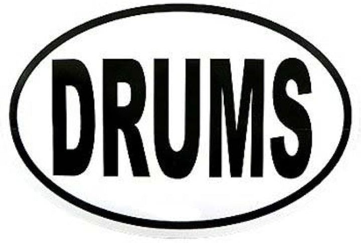 Oval 'Drums' Bumper Sticker