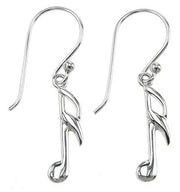 Sterling Silver Sixteenth Note Earrings