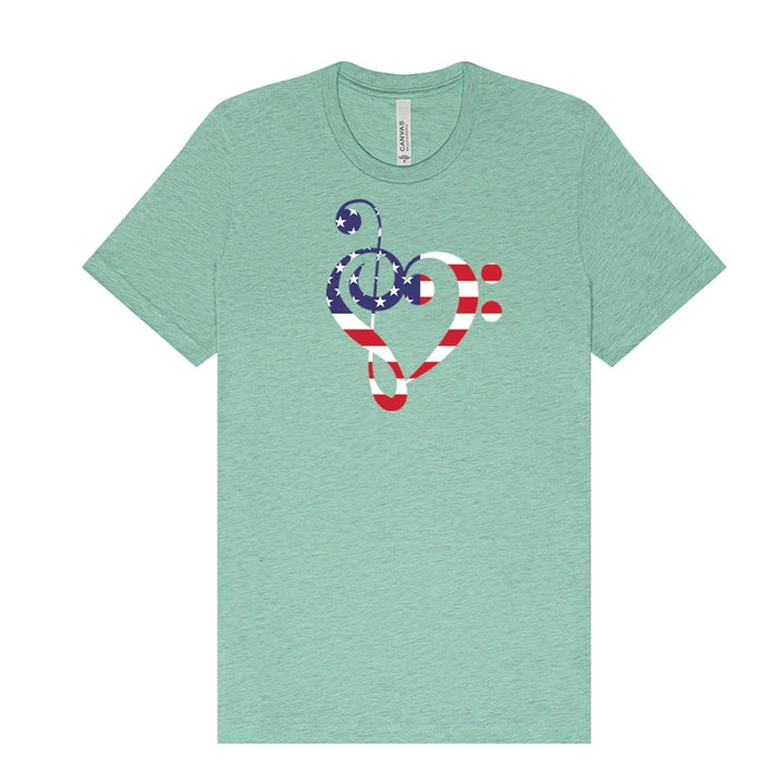 Patriotic Clef - Heart of Clefs T-Shirt