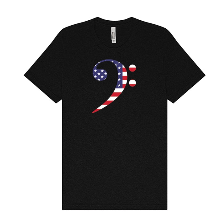 Patriotic Clef - Bass Clef T-Shirt