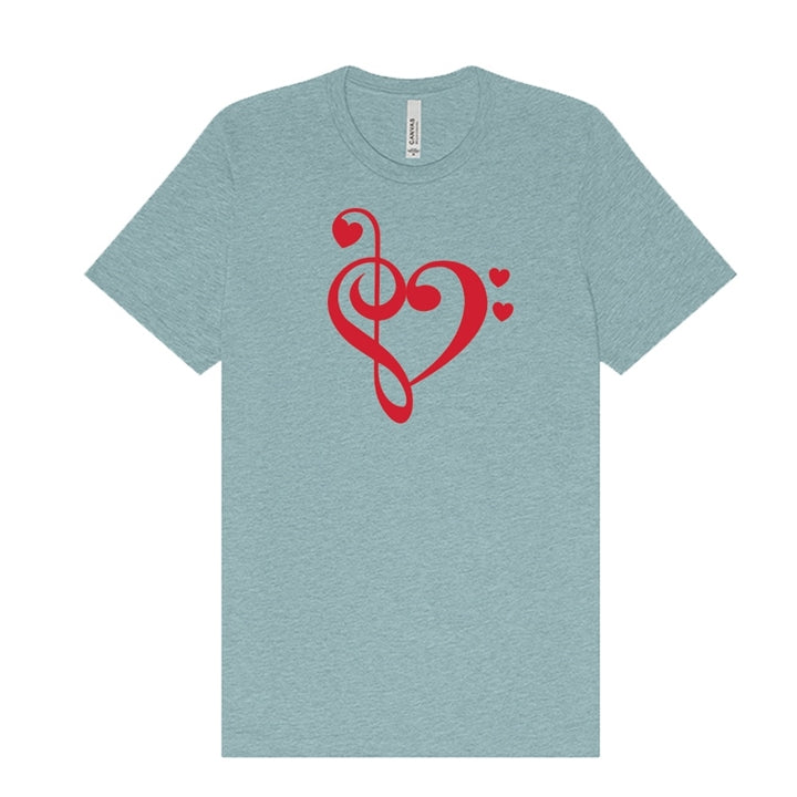 Love Notes Clef- Heart of Clefs T-Shirt