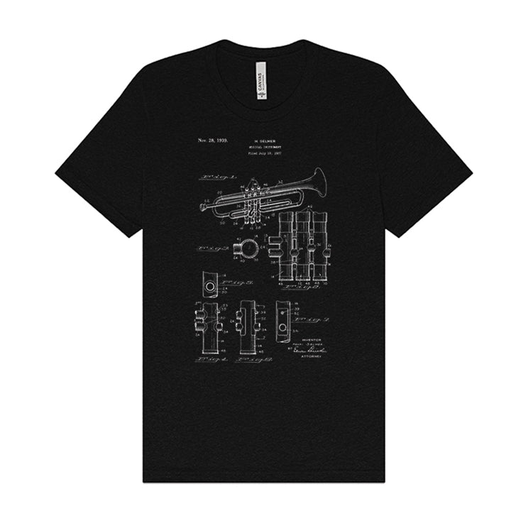 Vintage Patent T-Shirts - Trumpet