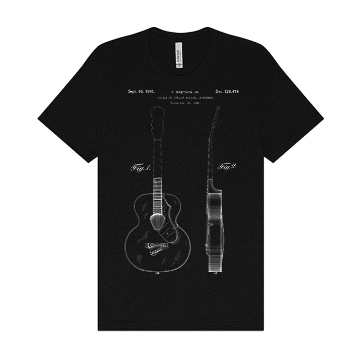 Vintage Patent T-Shirts - Guitar