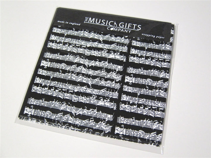 Bach Manuscript Black Gift Wrap Set