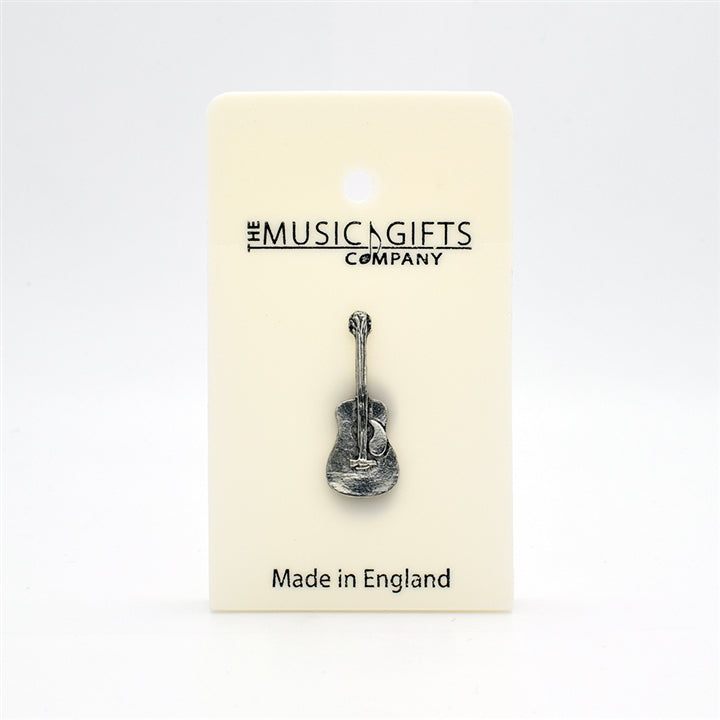 Acoustic Guitar Pewter Pin