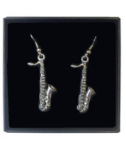 Saxophone Pewter Earrings