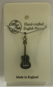Spanish Guitar Pewter Necklace