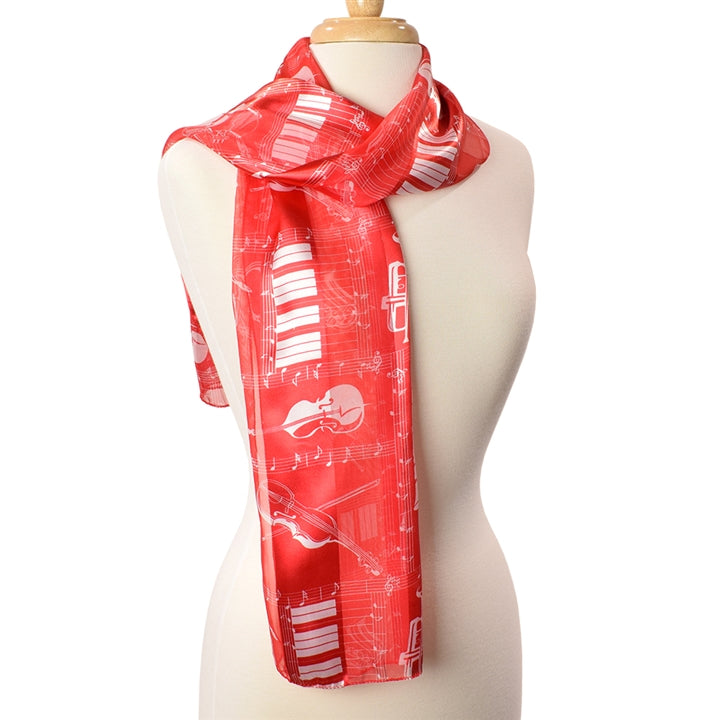 Fashion Scarf - Red Keyboard
