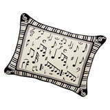 Melody Black & White Throw Pillow