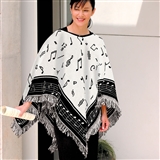 Classic Music Notes Poncho