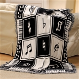 Keynote Black &amp; White Cotton Throw