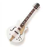 White Semi-Hollow Guitar Ornament