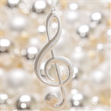 Silver Treble Clef Ornament