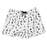 Women&#039;s Flannel Music Motif Boxer Shorts