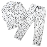 Women's Flannel Music Motif Pajamas