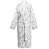 Women's Flannel Music Motif Robe