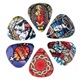 Stained Glass Guitar Picks, Set of 6