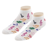 Ladies' Jazzy Notes No-Show Socks