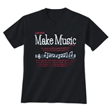 God Said Make Music Black T-Shirt