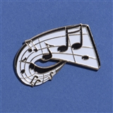 Music Staff Enameled Pin