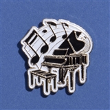 Piano & Music Enameled Pin