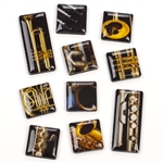 Wind Instruments Magnets, Set of 10