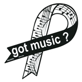 Got Music? Sheet Music Ribbon Magnet