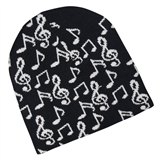 Music Notes Knitted Cap