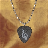 Recycled Vinyl Treble Clef Necklace