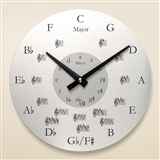 Metal Round Music Wall Clock