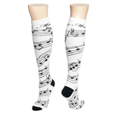 Music Script Knee-High Socks