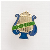 Lyre &#039;Choir&#039; Enameled Pin